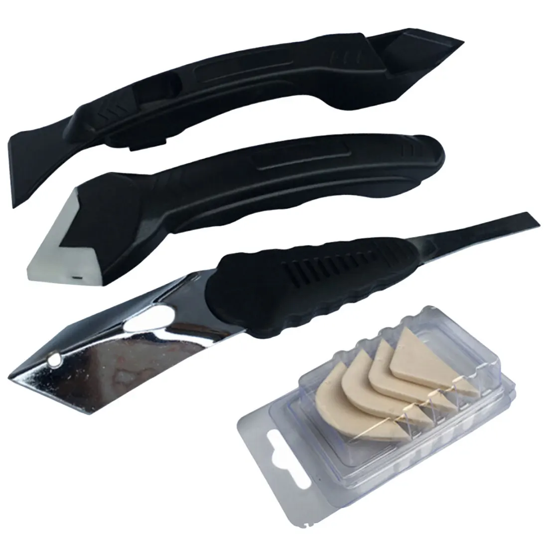 

3pcs/set Professional Caulking Silicone Scraper Grouting Tool Sealant Cleaning Kitchen window cleaner scrapers Tools set