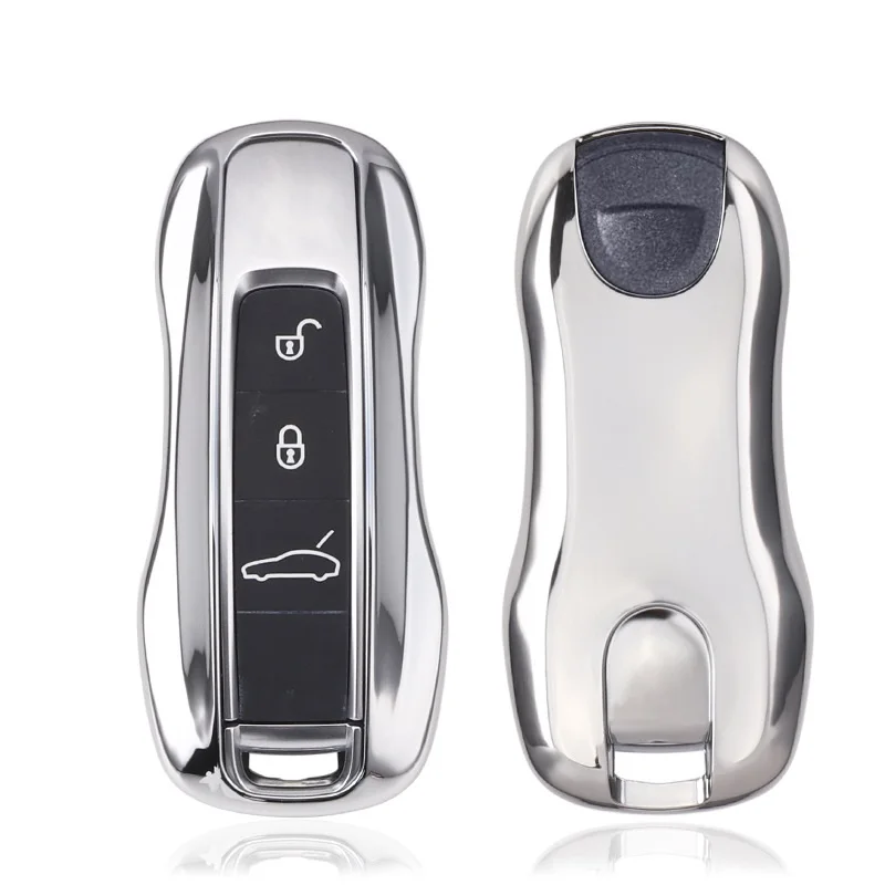 

For Porsche Panamera 2017 Soft Shiny TPU Remote Key Protective Case Auto Accessories Fob Holder Car Key Cover Shell Car-Styling