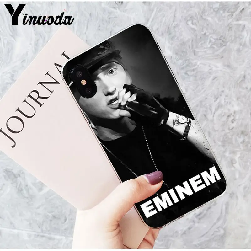 Yinuoda هوب مغني الراب ايمينيم الراب غطاء ذكي لينة قذيفة جراب هاتف ل أبل فون 8 7 6 6 S زائد X XS ماكس 5 5 S SE XR الهواتف المحمولة