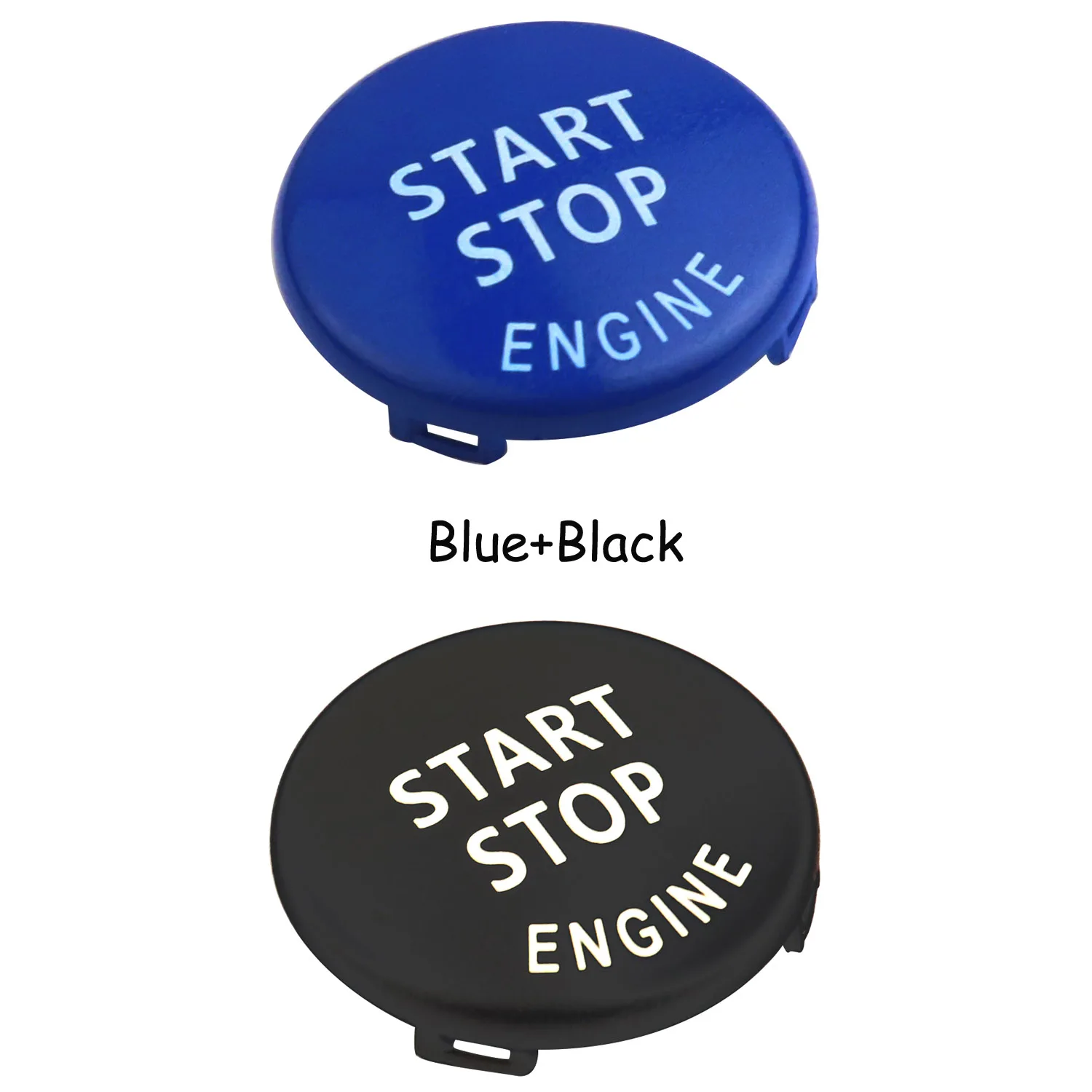 Автомобильный двигатель старт/стоп кнопка включения Замена Крышка для BMW 1 3 5 серии E87 E90/E91/E92/E93 E60 X1 E84 X3 E83 X5 E70 X6 E71 Z4 - Цвет: black and blue
