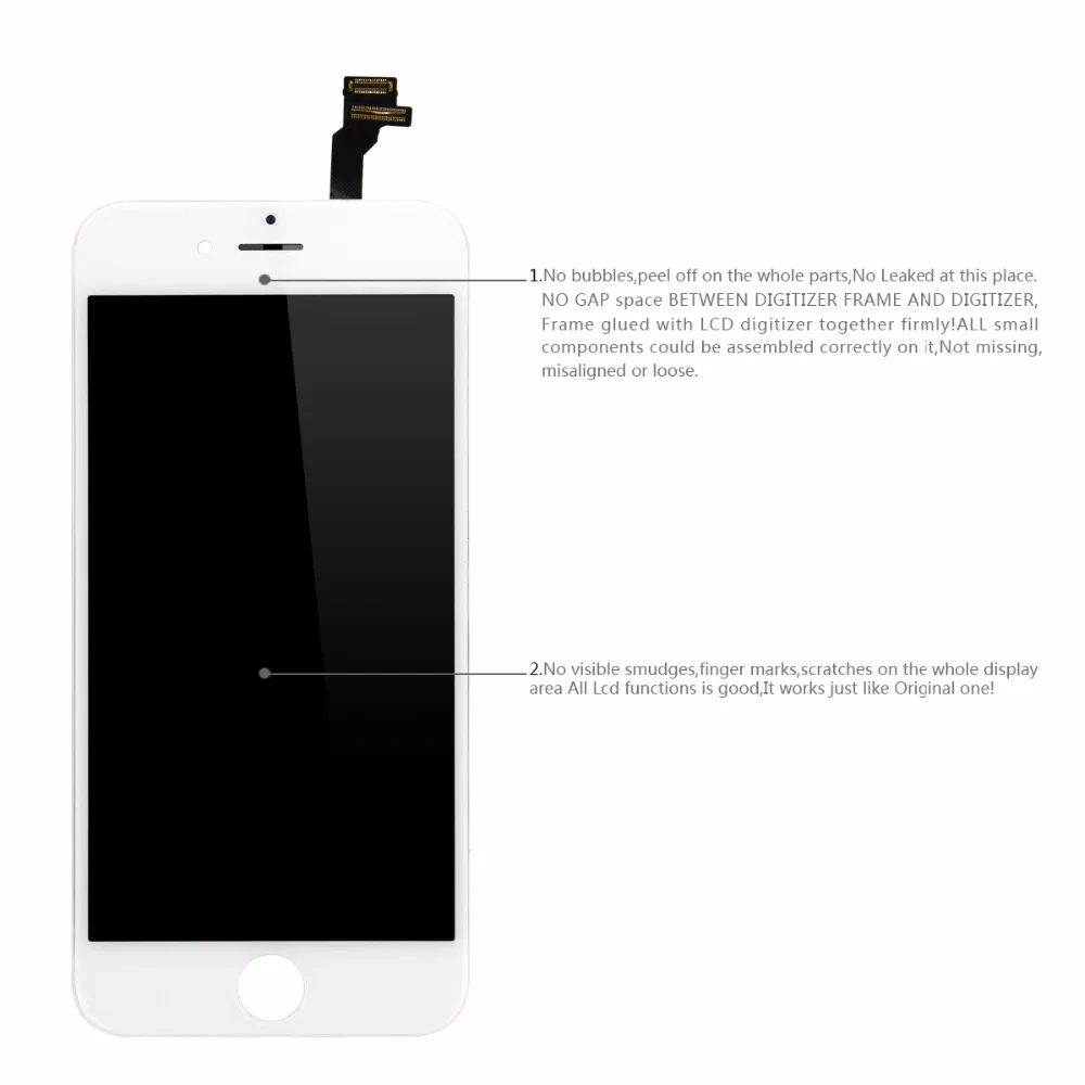 100 шт. заводская цена ЖК дисплей для iPhone 6 Plus сенсорный экран сборка дигитайзер