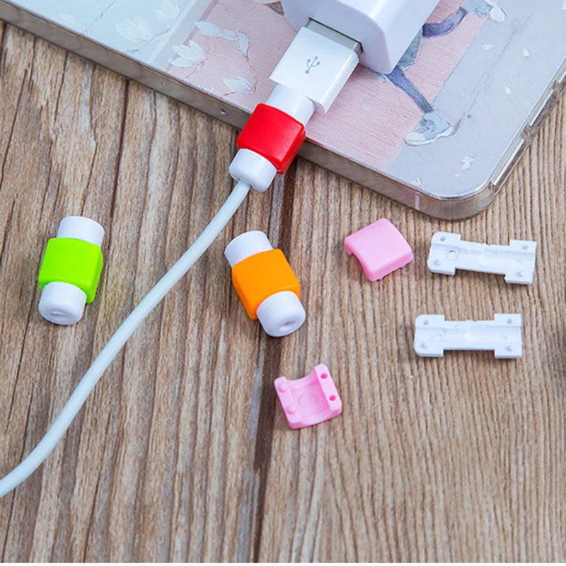 

1PCS Cable Saver Protector Silicone Case for Apple iPhone X XS Max XR 6 6S 7 8 Plus 5 5S SE 10 Mobile Phone accessories