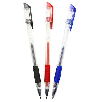 

3 pcs Clearance sale 0.5mm ballpoint pen Bank counter writing pen Office Writing Pen Red blue black ink Student stationery