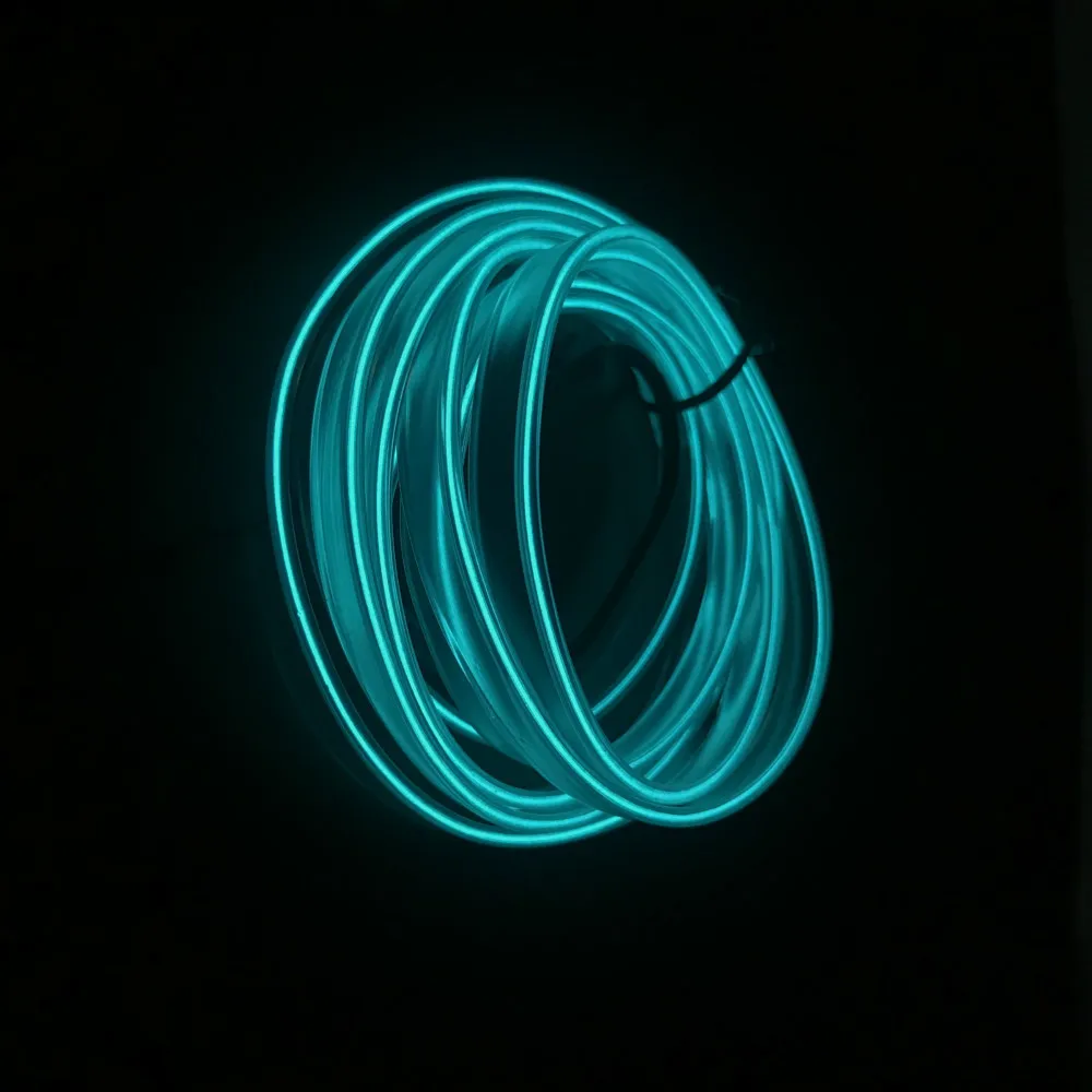 JURUS 1 метр декоративный автомобильный светильник s интерьер Авто окружающий светильник гибкий светодиодный El холодный светильник неоновая линия приборная панель Автомобильный Дверной светильник - Испускаемый цвет: Кристально-синий
