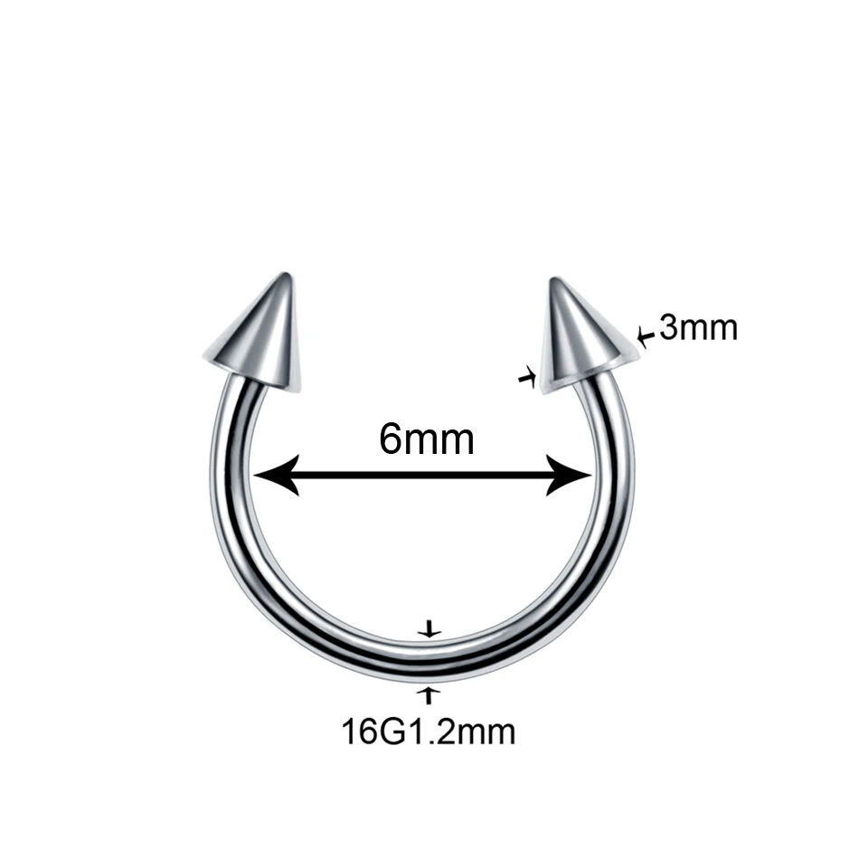1 шт., титановые пирсинг для носа, пирсинг ушей, спиральная раковина, Daith, кольцо, шпильки для ушей, кольца для губ, Промышленные Штанги, пирсинг языка - Окраска металла: Style 1