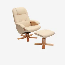 Modern Leisure TV Recliner Chair Lounger Armchair Swivel Seat With Ottoman Footstool Living Room Furniture