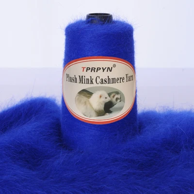 TPRPYN 100 г/лот пряжа с шерстью норки из вельвета с отделкой под куницу пряжа плюшевая норковая кашемировая пряжа с свободным партнером пряжа NL101R843 - Цвет: 7 diamond blue