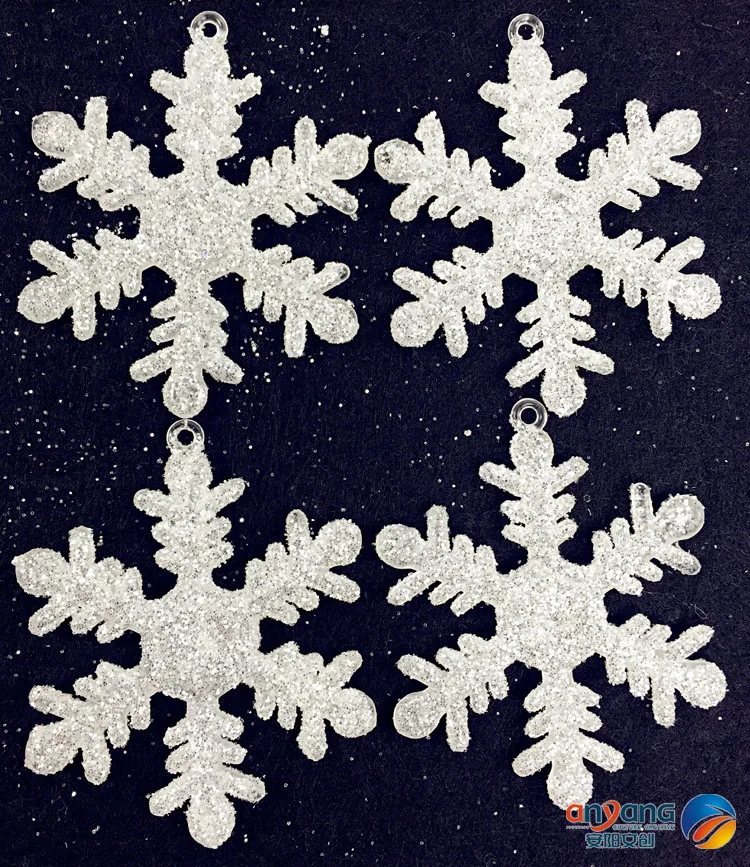 

Christmas ornaments window ornaments St. pendant wedding 6 CM4pcs three - dimensional acrylic snowflakes diamonds