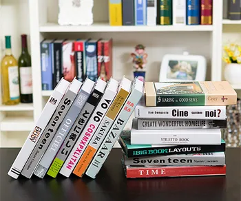 

wholesale 10PCS size 3.5*16*24CM props simulation modern simulation Cafe soft decoration window prop bookcase Fake Book mode