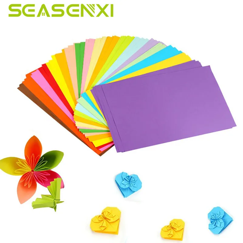 

50/100Pcs/lot Colorful Craft DIY Paper Rectangle Handmade Art Decorative Tools Papers Books Ad Card Box Party Wedding Decors