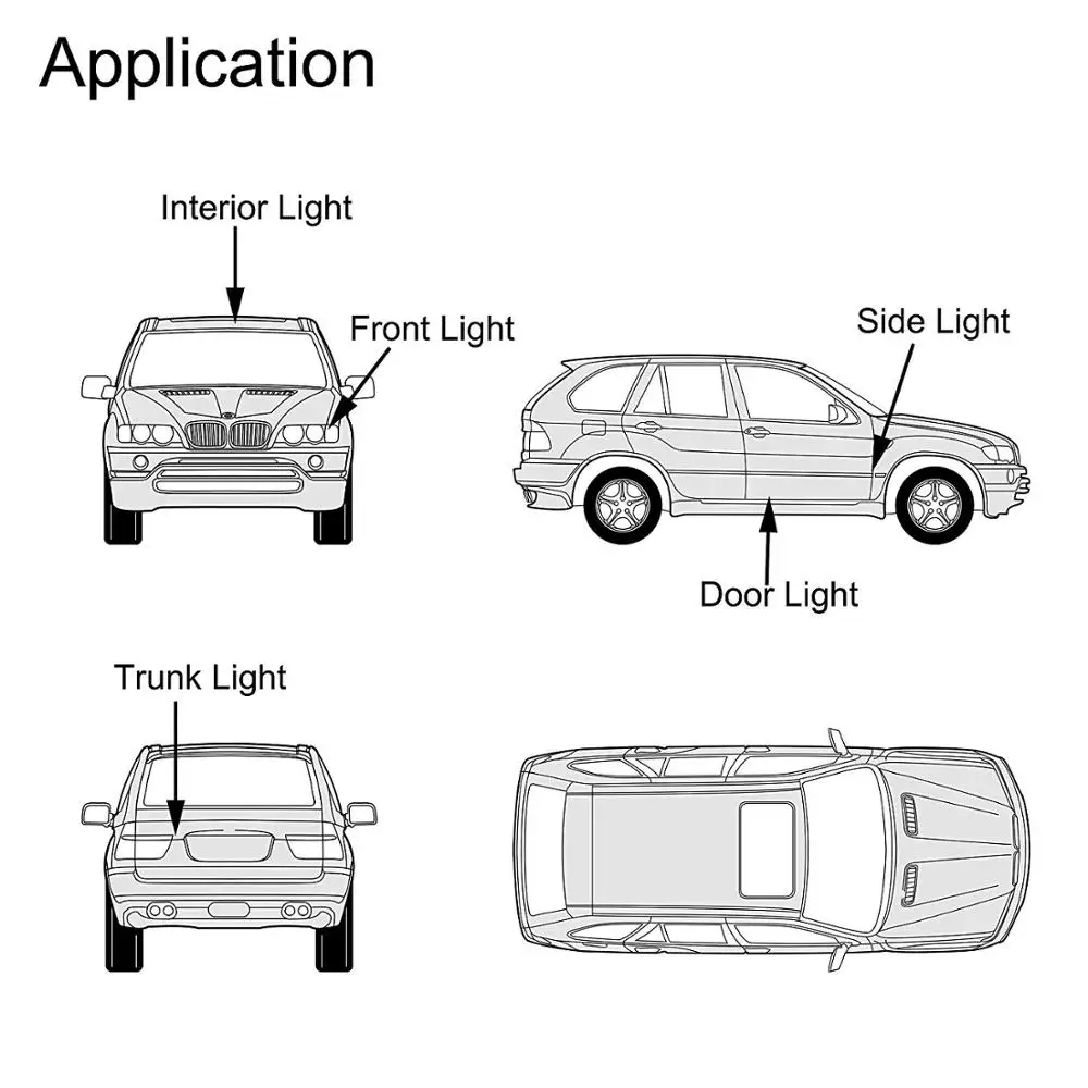 AGLINT 8 шт. T10 светодиодный CANBUS без ошибок W5W светильник 5W5 для Ford Audi Mercedes лампа чтения
