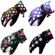 Зима-30 градусов толстые теплые и ветрозащитный водонепроницаемый пять пальцев, двойной сноуборд Перчатки женские