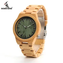 BOBO OISEAU B22 Original Bambou Bois Hommes de Montre-Bracelet Classique Boucle Déployante Quarzt Mouvement Montre-Bracelet erkek kol saati