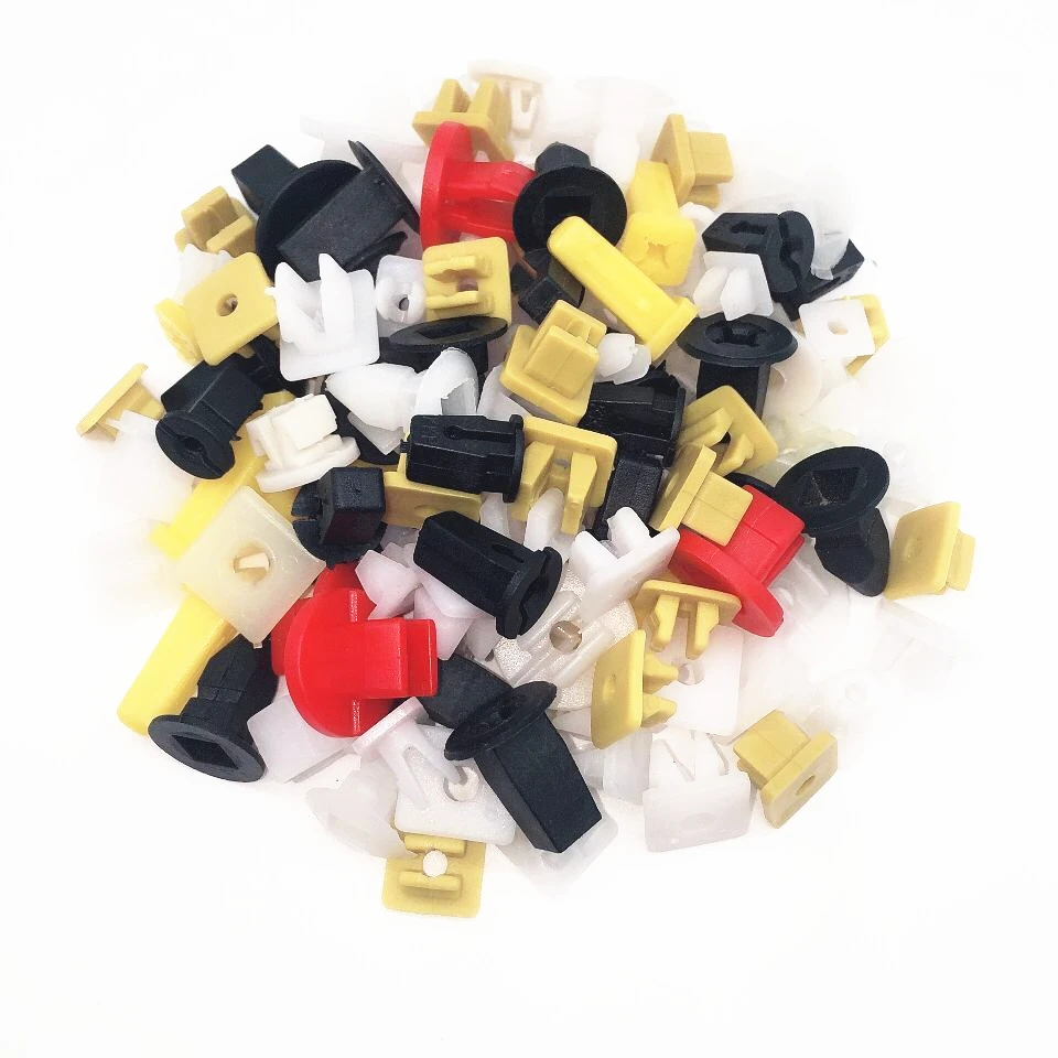 

200PCS Universal Auto License Plate Base Screws Self - tapping Fixing Clamps Headlamps Fast Wire Fixing Plastic Fasteners