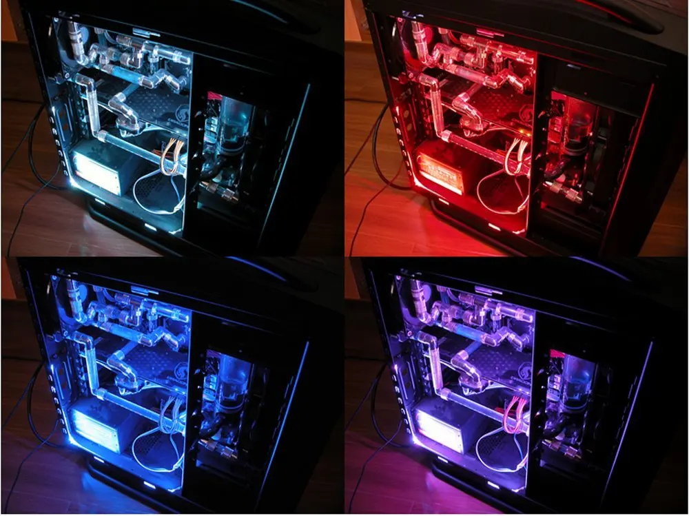 RGB Магнитный светодиодный светильник, полный комплект для ПК, чехол для компьютера, фиксируется мощным магнитом, многофункциональный пульт дистанционного управления, цвет ST176