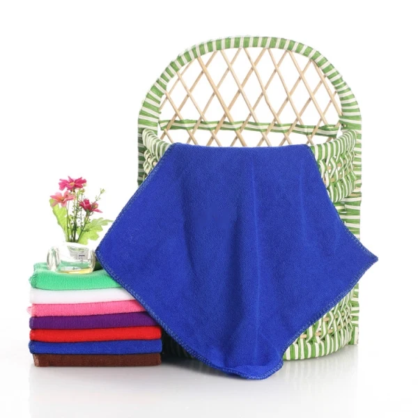Мягкая подкладка из микрофибры Полотенца волокна для лица из чистого хлопка ручной автомобиль ткань Полотенца уборка дома практичный A34 - Цвет: blue
