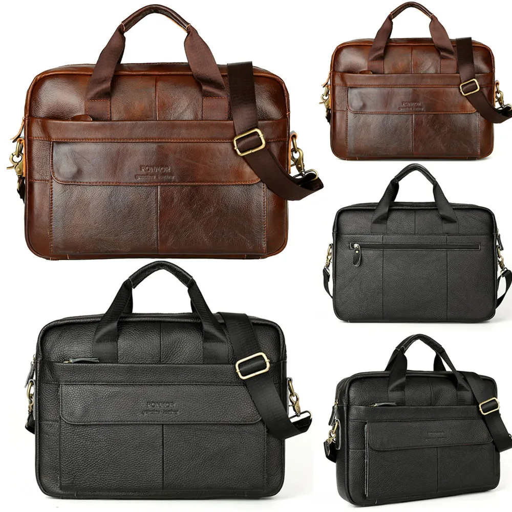 Office Shoulder Bags Tote Men's Leather Messenger Shoulder Bags Business Work Briefcase Laptop Bag Handbag Handbag Laptop