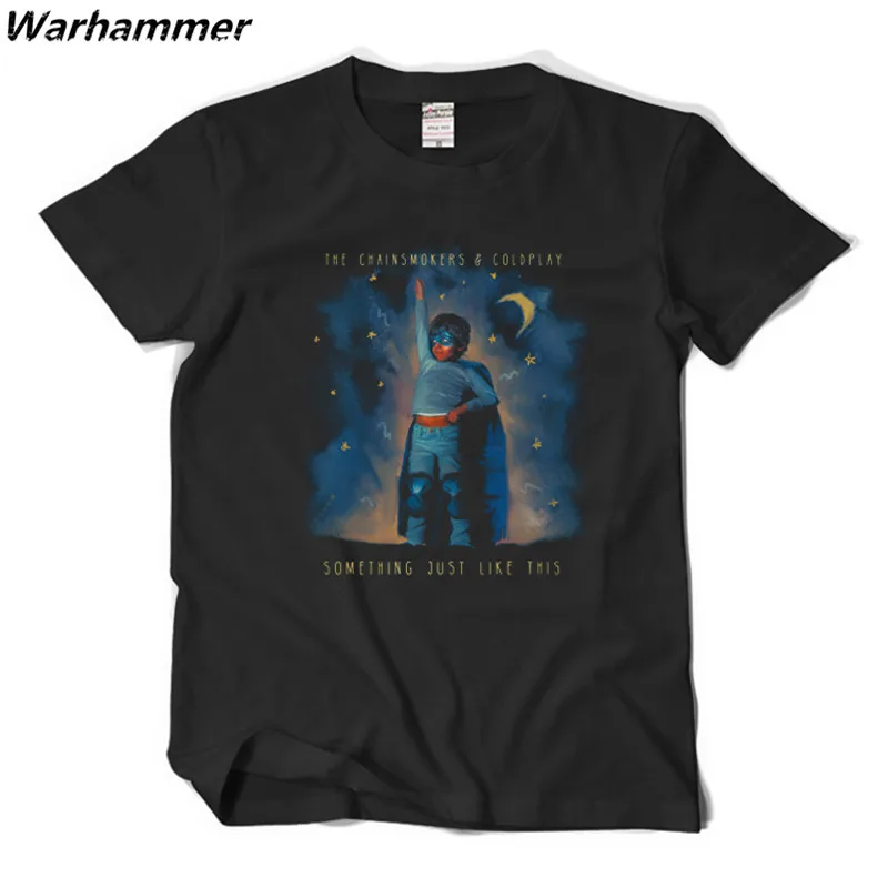 

Warhammer Coldplay Something Just Like This Rock Fan Tee Shirt Homme Cotton O-Neck Short Sleeve XXL HipHop Coldplay Rock T shirt