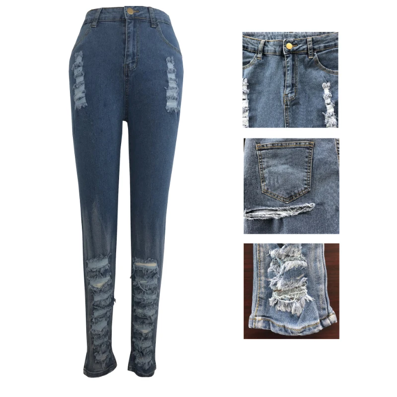 Женские сексуальные джинсы с дырками спереди и сзади, рваные джинсы скинни с высокой талией, джинсы-Карандаш Стретч, уличные джинсовые штаны в стиле хип-хоп