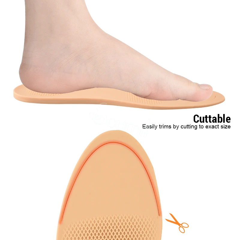 Soumit гелевые массажные мягкие стельки для обуви Силиконовые противоскользящие колодки для обуви удобный Уход за ногами Спортивный Бег стельки для мужчин и женщин