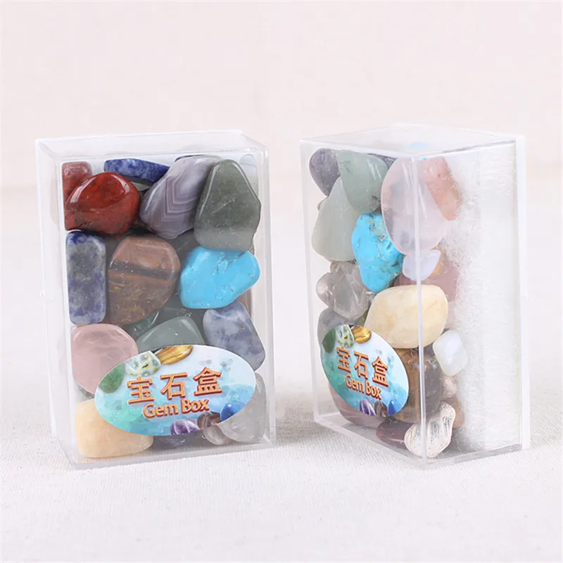 

Natural Crystal Mixed Polished Tumbled Stone Specimen Acrylic Loaded Ore Geology Study Education