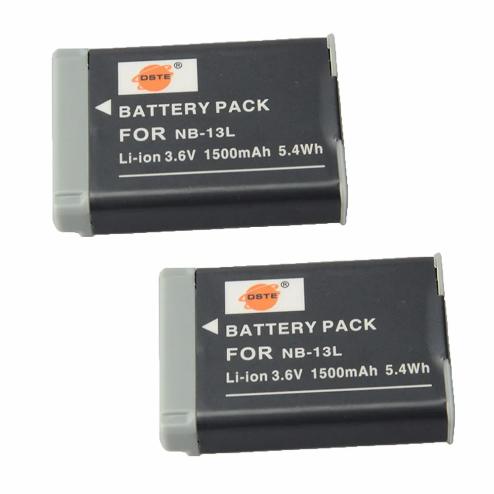 DSTE 2PCS NB 13L nb13l Rechargeable Battery for Canon G5X G7X G7X Mark
