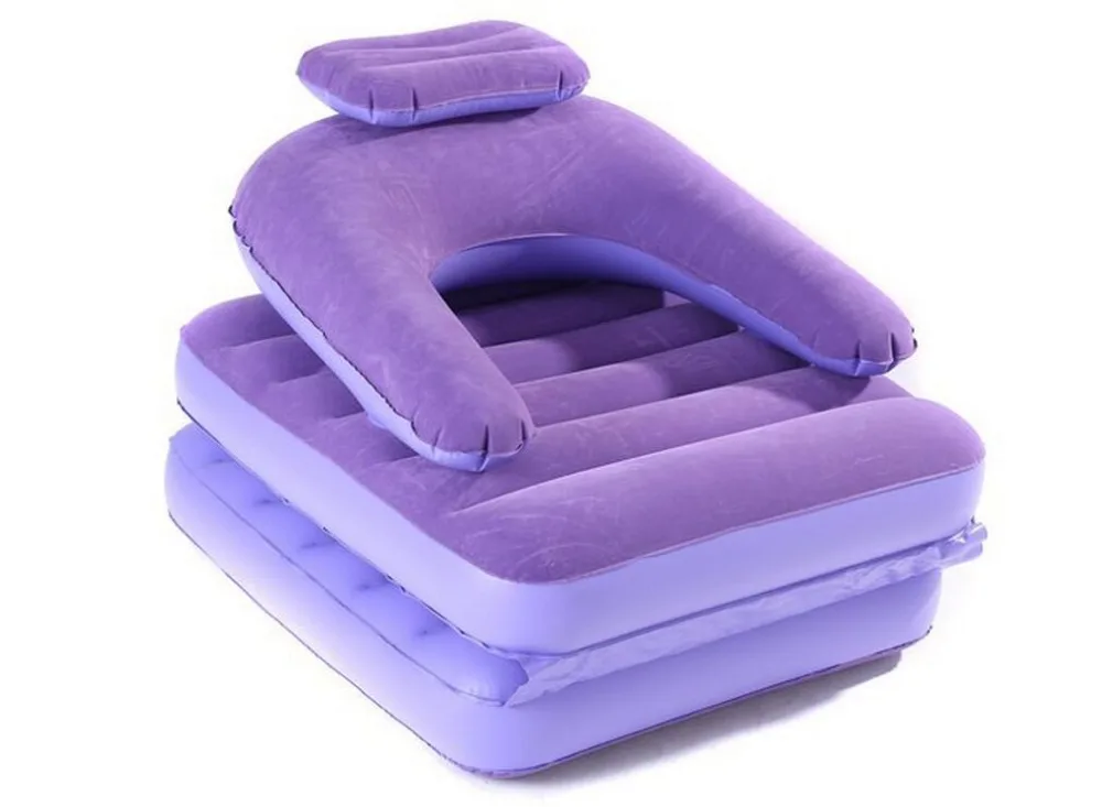 175*75*18cm in size Flocking inflatable lazy sofa bed folding nap dual
