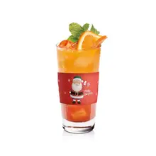 Рождество мультяшная чашка кофе рукав теплоизоляция одноразовые чашки крышка Рождество кухня молоко чай украшения для дома 10 шт