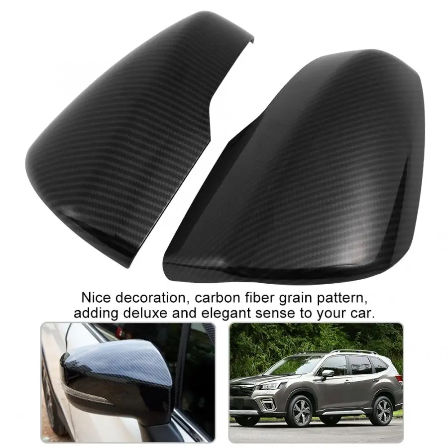 2 шт. боковые заднего вида зеркальная крышка отделка украшение подходит для Subaru Forester ABS материал зеркало заднего вида покрытие автомобиля Стайлинг