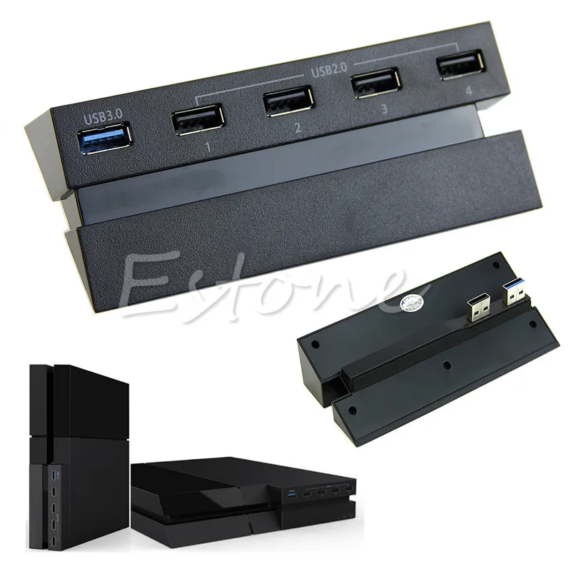 

2018 High Quality USB 2.0/3.0 Extender Splitter Adapter Converter 5-in-1 Port USB Hub For PS4 (5.2x12.4x3cm)