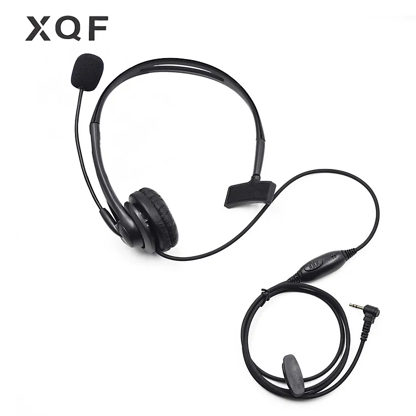 XQF 2 5 мм 1 Pin гарнитура наушник PTT Boom Mic для Motorola Talkabout CB Radio TLKR T80 T60 Walkie Talkie T6500 T5720