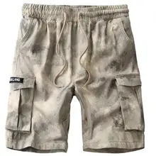 Мужские шорты Карго высокого качества брендовые свободные мульти-карманы хлопок повседневные летние мужские шорты плюс размер 4XL мужские короткие брюки