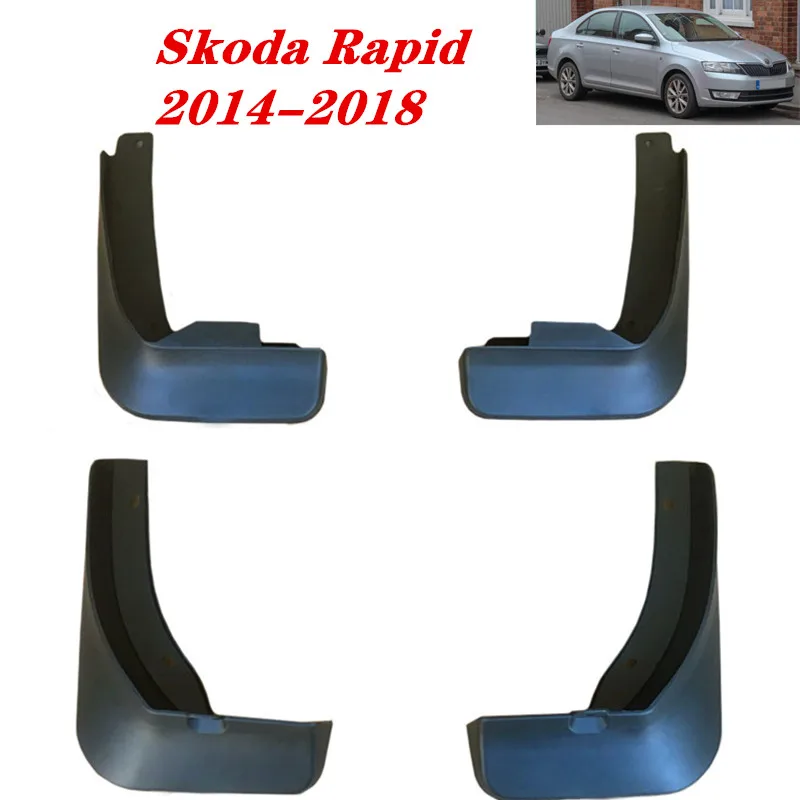

4Pcs/Set Car Mudflaps Splash Guards Mud Flap Mudguards Fender For Skoda Rapid 2014 2015 2016 2017 2018