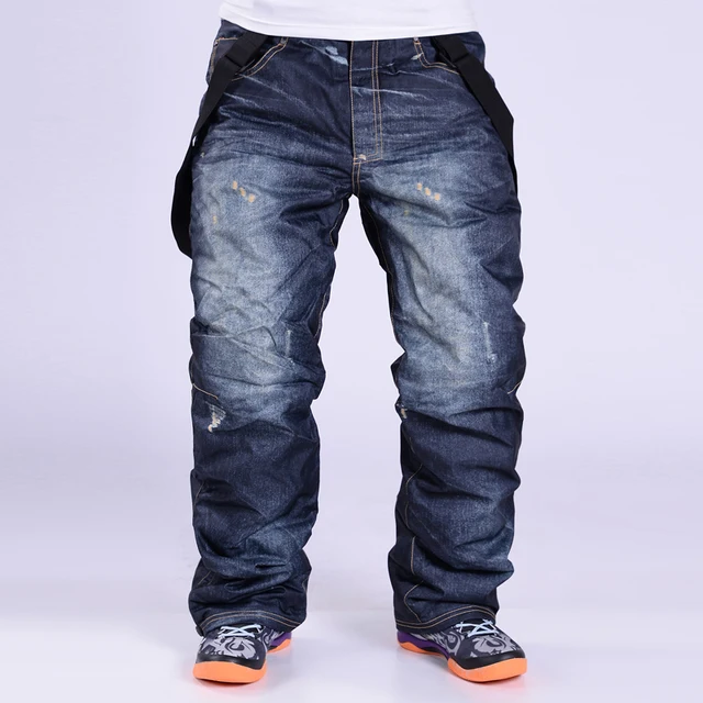 US $37.80 -30 Men Snow pants outdoor sports wear Strap trousers snowboarding Clothing waterproof windproof wi