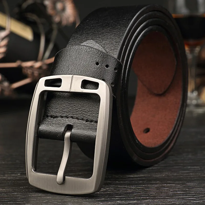 Men luxury belts top Cowboy Genuine Leather belt with alloy buckle belts leather belt men