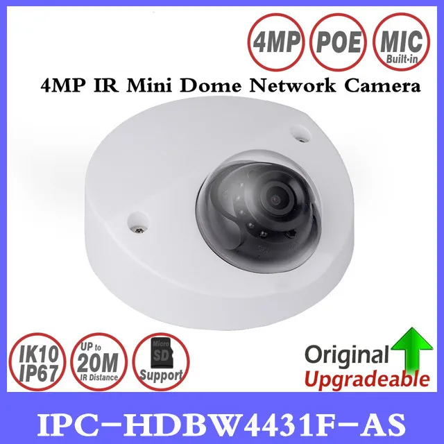 

DH IPC-HDBW4431F-AS 4MP IR Mini Dome Network IP Camera 20m IR support Micro SD card Smart Detection H.265 WDR IP67 IK10 PoE