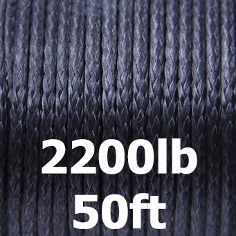 Плетеная UHMWPE леска для рыбалки 100lb-3960lb сильная соленая водная Рыбная леска крепкая веревка для кайта для отдыха на природе и туризма - Цвет: 2200lb 50ft black