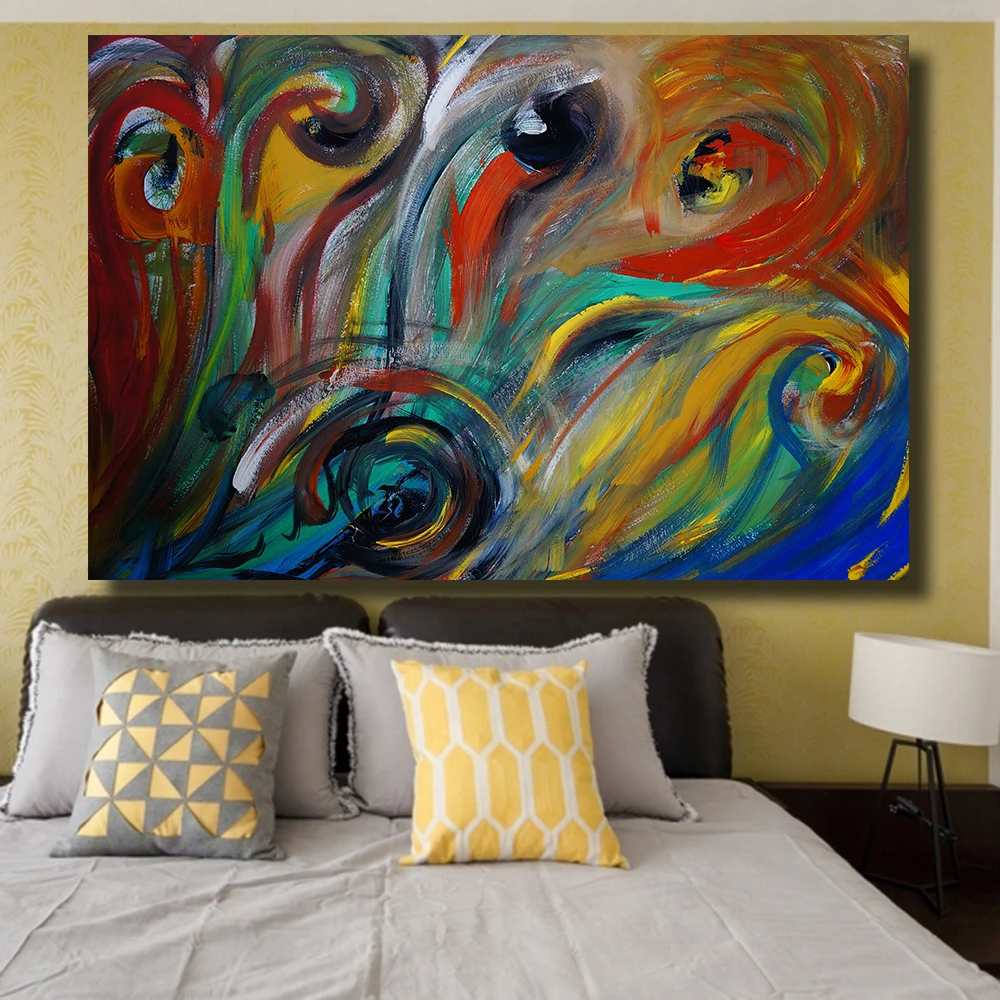 

Wall Art Picture Canvas Paintings Abstract Acrylic Oil Painting on Canvas for Living Room no Framed Home Decor