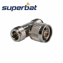 Superbat радиочастотный коаксиальный разъем N штекер для 2x Jack Женский 3 way N адаптер M/F "T" Тип адаптера