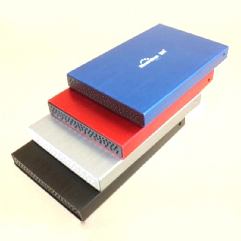 2pcslot Aluminum HDD Caddy SATA usb 2.0 hard disk enclosures 2.5 inch laptop mobile hard drive box carry case for 1TB hdd ssd  (6)