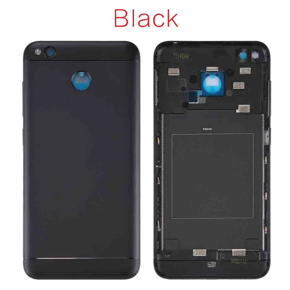 Black Оригинальная задняя панель корпуса для XIAOMI Redmi 4X задняя крышка батарейный отсек с кнопкой включения громкости объектив камеры запасные части - Цвет: Black