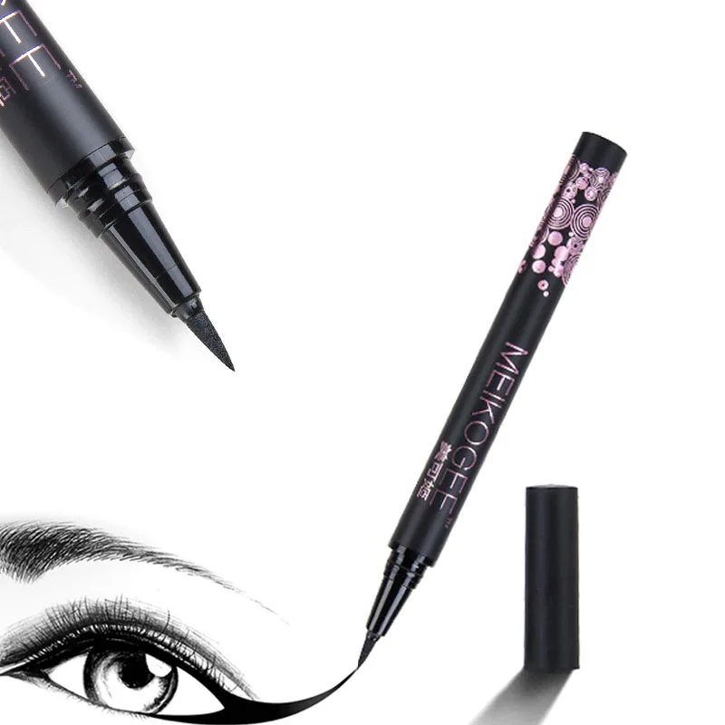 Waterproof cat eyeliner pen liquid deep black eye liner gel makeup