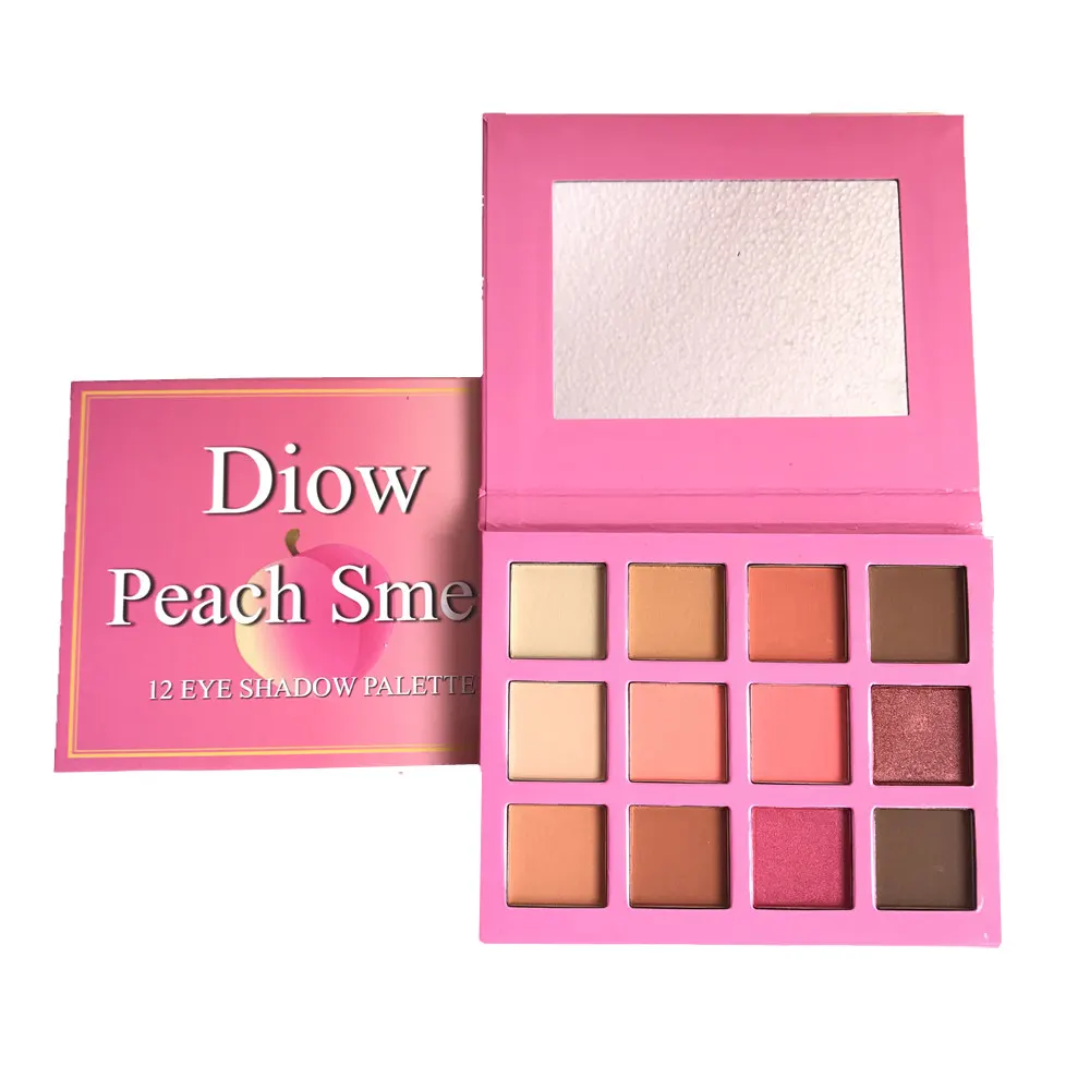 

DIOW Maquiagem Makeup Peach Matte and Shimmer Eye Shadow 12 Color Eyeshadow Palette Make up Bon Eyeshadow Pallete Dropship