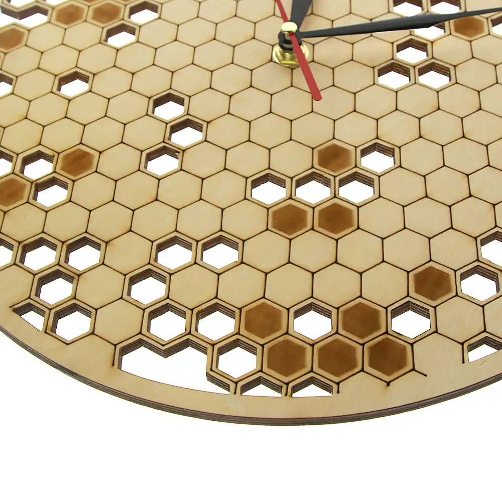 Wood Clock Watch Kitchen Rustic Hanging Clock Modern Geometric Clock Honeycombs Wooden Wall Decor Art Bee Lover Gift For Family Aliexpress