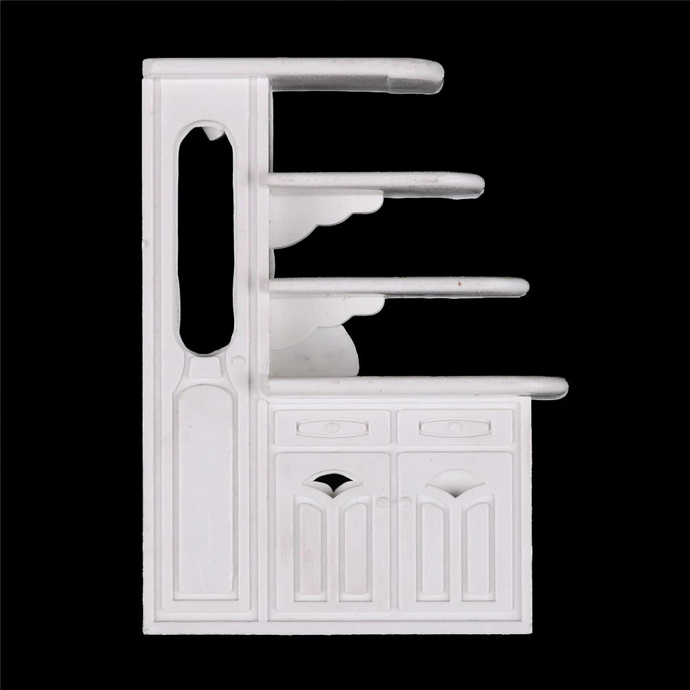 Dollhouse Miniature Kitchen Cabinet Model Kitchen Dining Cabinet Display Shelf White Doll House Decoration Accessories Dollhouse Miniature Kitchen Cabinet Model Kitchen Dining Cabinet Display Shelf White Doll House Decoration Accessories