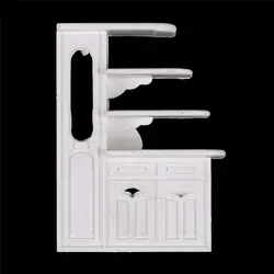 1:12 Кукольный домик Миниатюрный модель кухонной комнаты Кухня Обеденный шкаф дисплей полки белый Кукольный дом украшения интимные