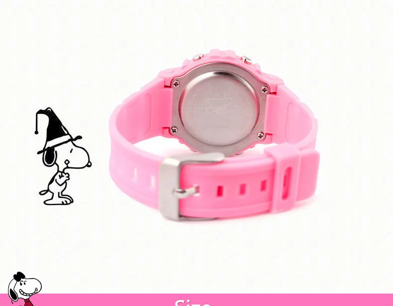 Snoopy детские часы классные милые цифровые наручные часы спортивные кожаные часы для девочек