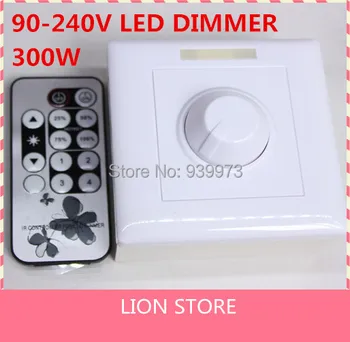 

110V 220V 300W 8A IR Dimmable infrared remote control 220V-240V LED dimmer for LED light spotlight 200W With IR controller