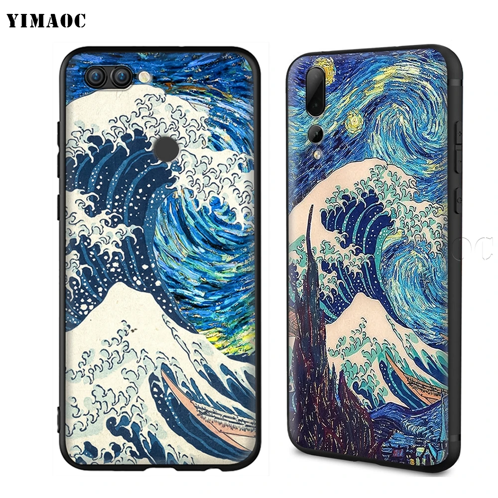 Японский силиконовый чехол YIMAOC The Great Wave off Kanagawa для huawei mate 10 P8 P9 P10 P20 Lite Pro P Y7 Y9 Smart Mini