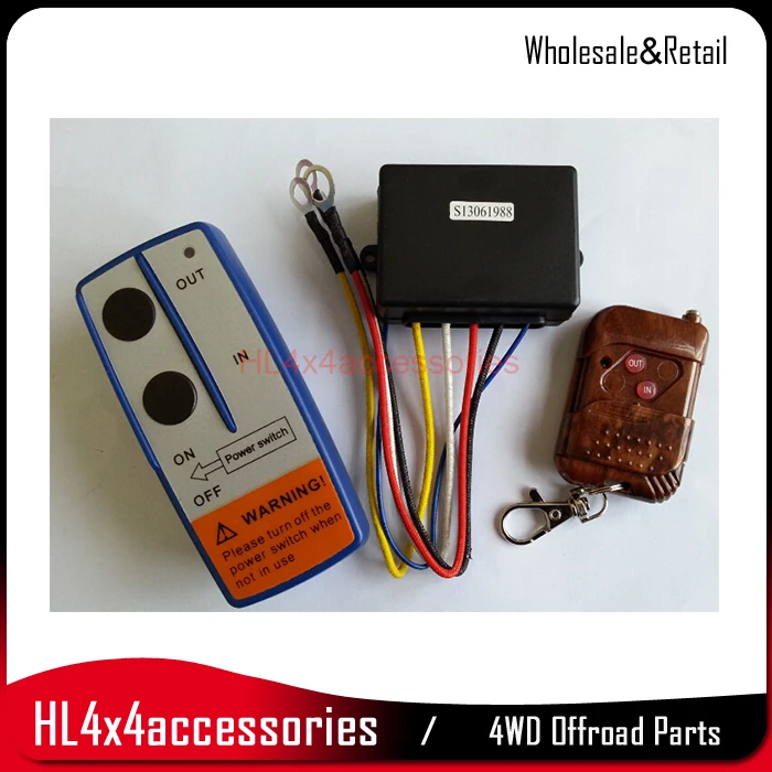 

30M Wireless Winch Remote double Control kit 12 Volt electric winch control for Truck JEEP ATV 4WD 4x4 accessories